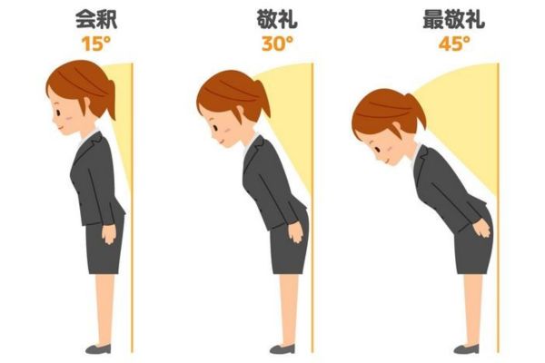 3 kiểu cúi chào khác nhau của người Nhật Bản