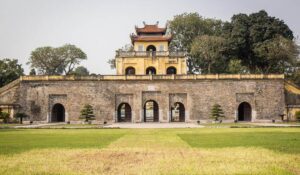 Bức ảnh chụp Hoàng thành Thăng Long, một Di sản Văn hóa Thế giới được UNESCO công nhận, nằm tại Hà Nội, Việt Nam.