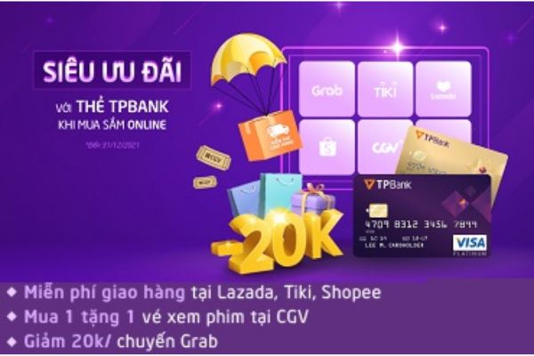 Hàng ngàn ưu đãi khi mở tài khoản TPBank online