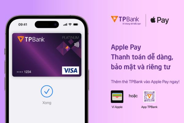 TPBank kết hợp Apple Pay khiến thanh toán dễ dàng, bảo mật và riêng tư