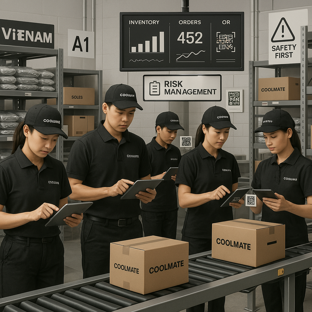 Nhân viên Coolmate trong quá trình quản trị doanh nghiệp