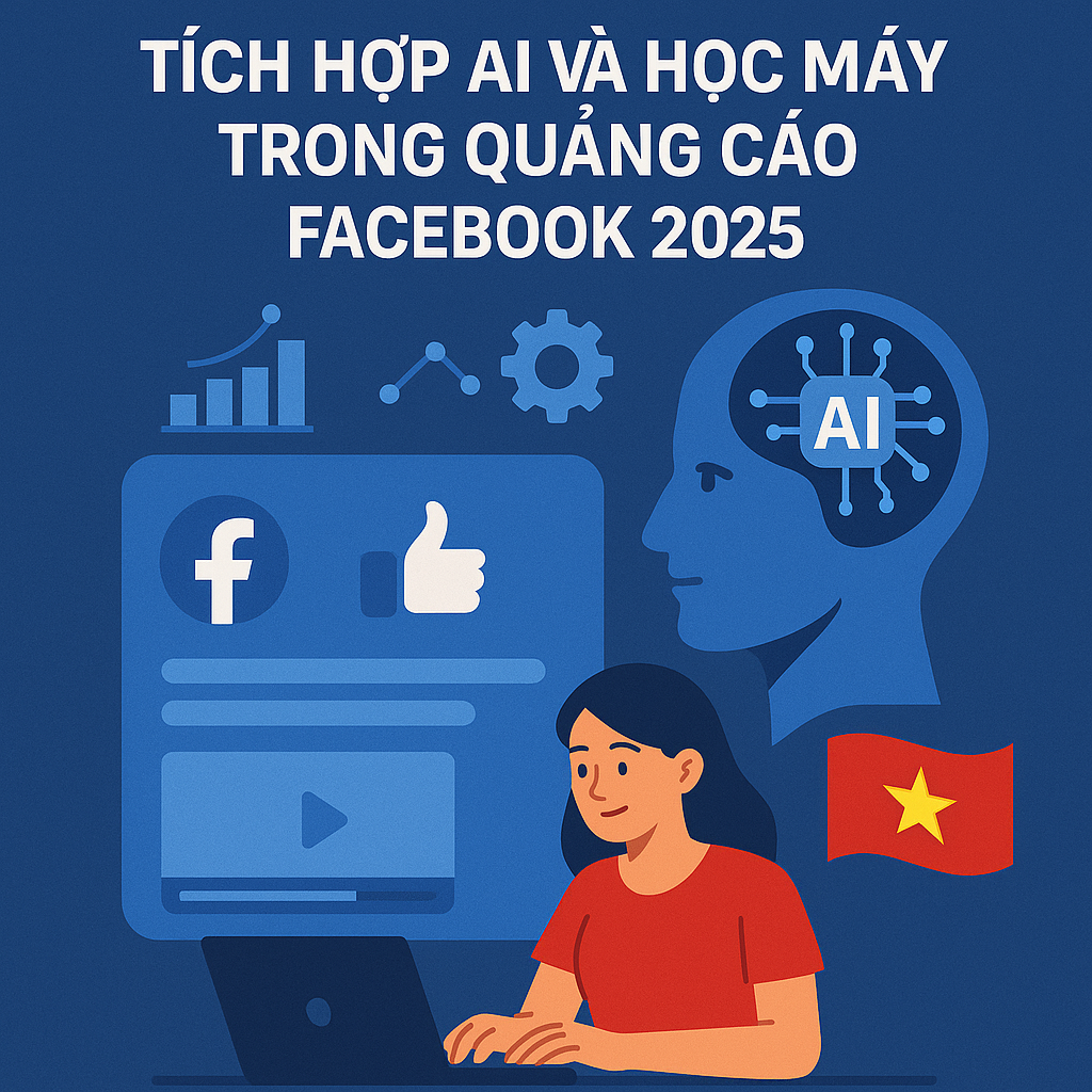 Con người vận dụng AI và học máy trong quảng cáo Facebook