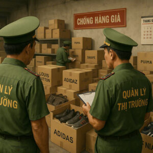 Quản lý thị trường kiểm tra kho hàng giả nhằm ngăn chặn gian lận thương mại và bảo vệ người tiêu dùng.