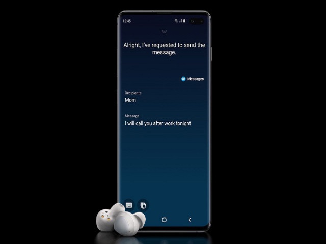 Trợ lí thông Bixby có thể nghe lệnh bởi giọng nói qua Samsung Galaxy Buds