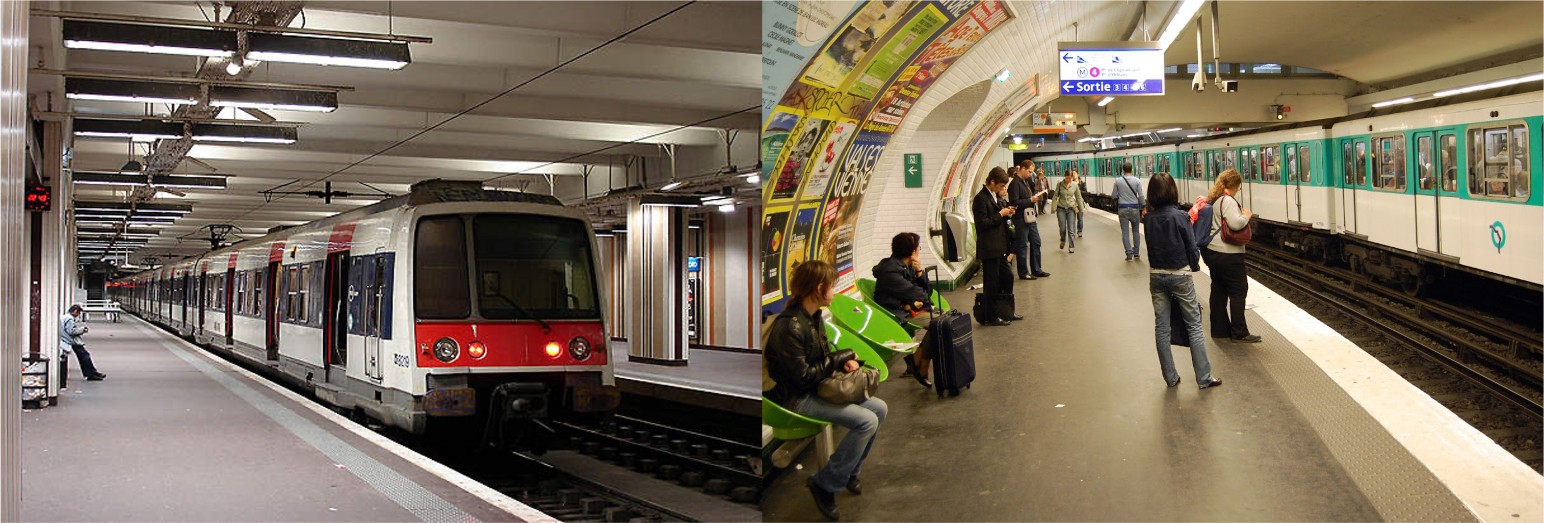 Ga tàu RER và ga metro tại Paris