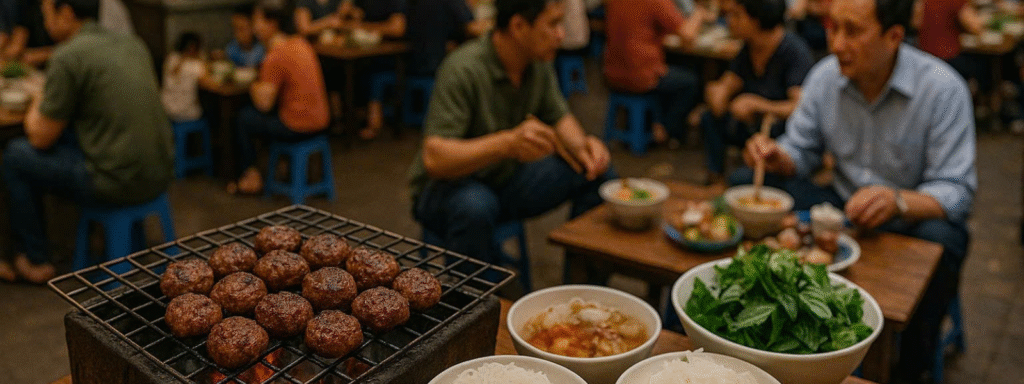 Bún chả Hà Nội - món ăn truyền thống được lưu giữ từ lâu đời đã trở thành một phần không thể thiếu trong tinh hoa văn hóa ẩm thực Hà Nội