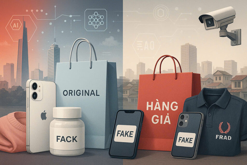 Sự khác biệt giữa hàng thật và hàng giả trên thị trường.